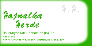 hajnalka herde business card